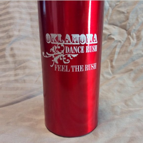 Red 26 oz Aluminum Water Bottle with Logo for Oklahoma Dance Rush (UCWDC Event) - Picture 2 of 6